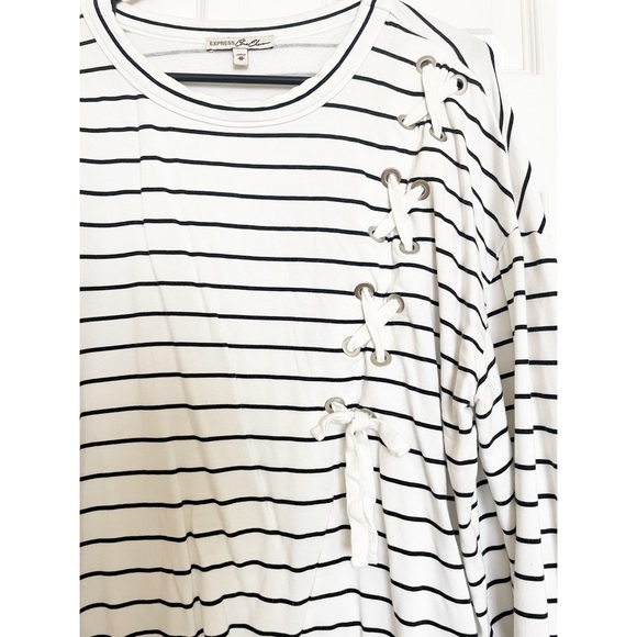 Express One Eleven striped tie sweater top - Picture 4 of 5